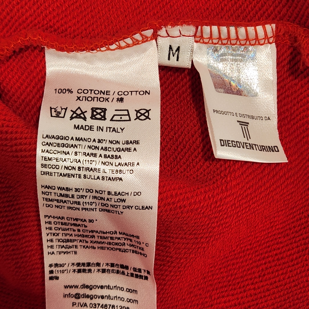 Diegoventurino Red Hoodie with Graphic Design - Picture 5 of 5